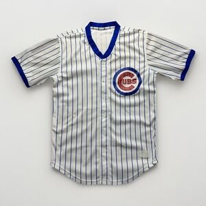Vintage Rawlings Chicago Cubs Pinstripe Jersey Large MLB Baseball USA Made 90s
